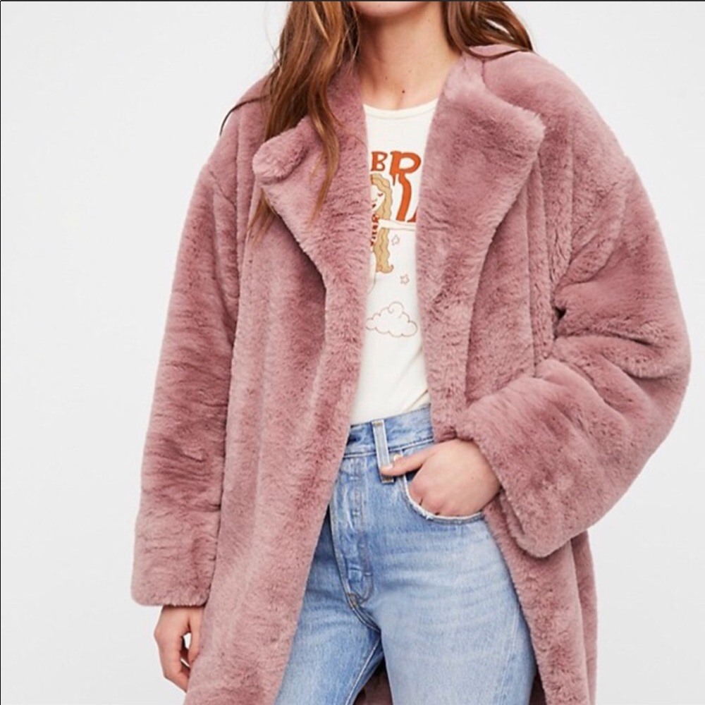FREE PEOPLE Rita Faux Fur Coat